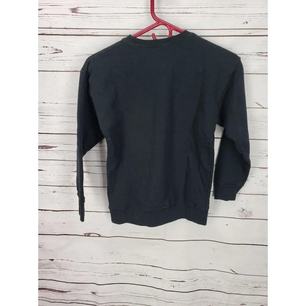 Girls Sweatshirt Black & NAVY BLUE‎ CREW NECK  HANES SOFT SWEATS Size Large Set